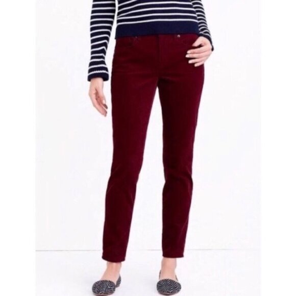 J. Crew Factory Pants - J. Crew Factory Skinny Maroon Corduroy Pants